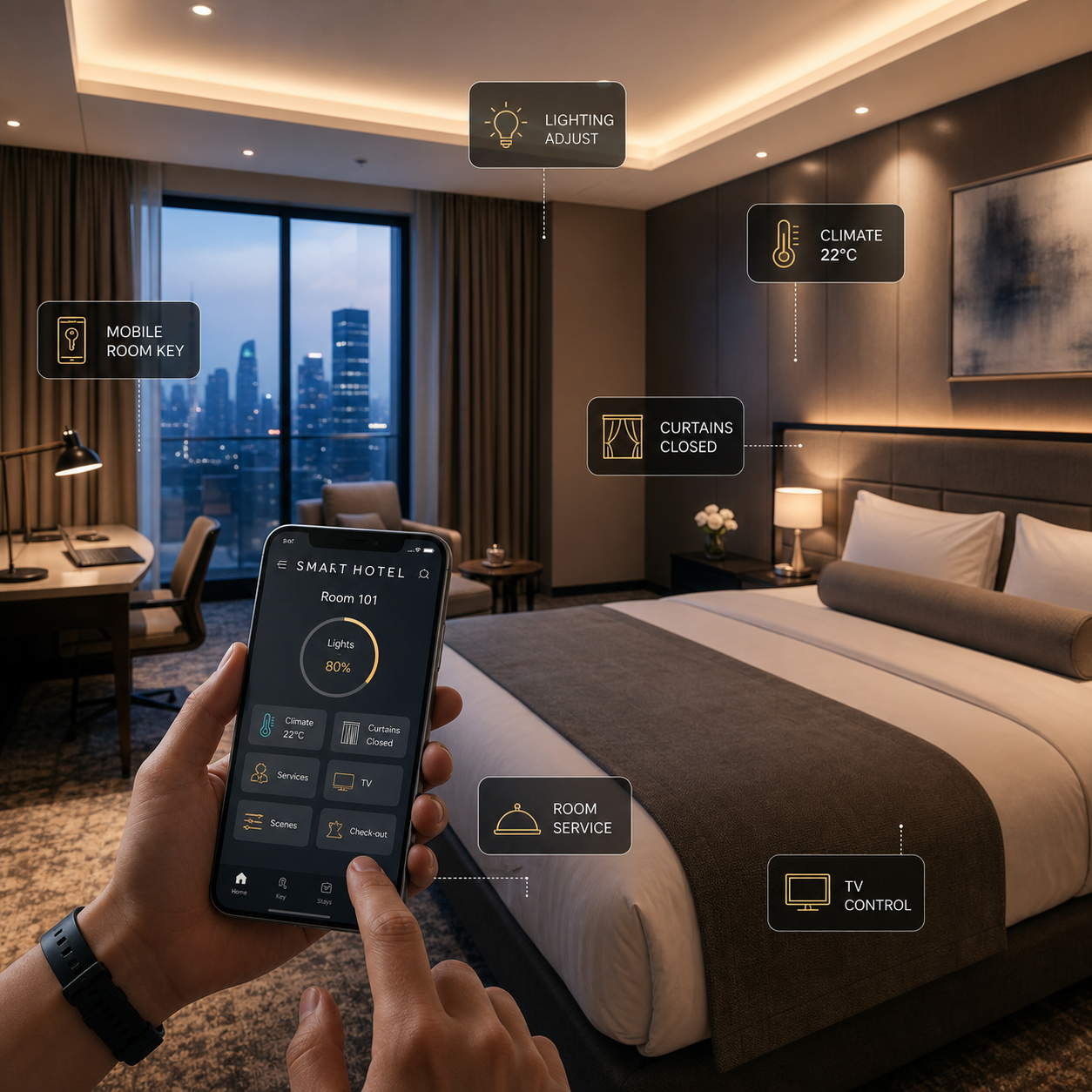 IoT Applications for Smart Hotels and Enhanced Guest Experiences